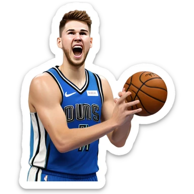 luka doncic taunting devin booker sticker