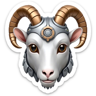 Cybernetic Ram(Goat) head  sticker