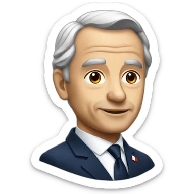 french president sticker