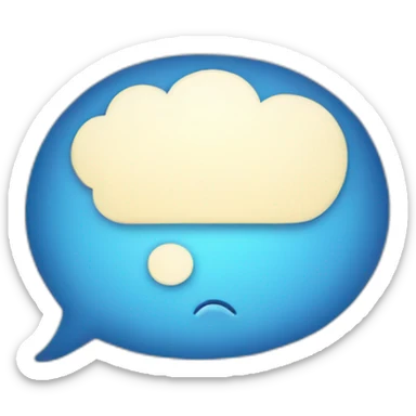 thinking of thought bubble thinking sticker