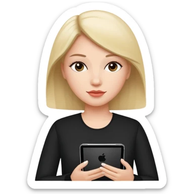 ESTUDIANTE CON IPAD mujer sticker