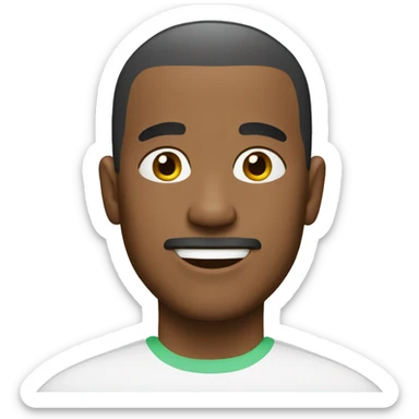 Man with buzz haircut sticker