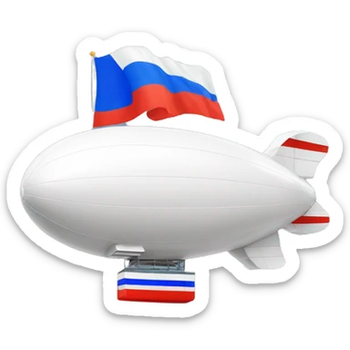 blimp with a russian federation flag sticker