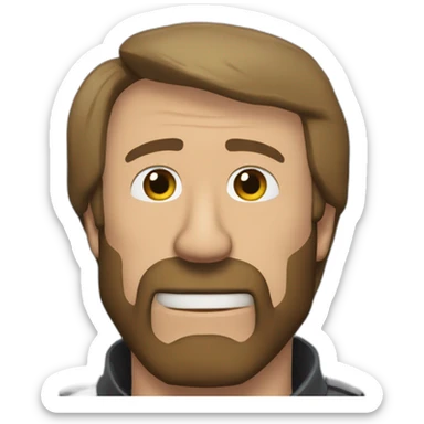 chuck norris as this is fine meme character sticker