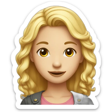 a charming girl sticker