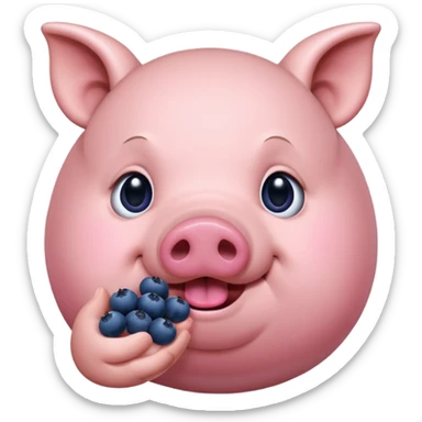pig blueberries sticker