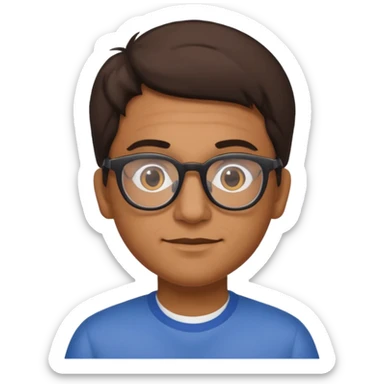 Brazilian with glasses sticker