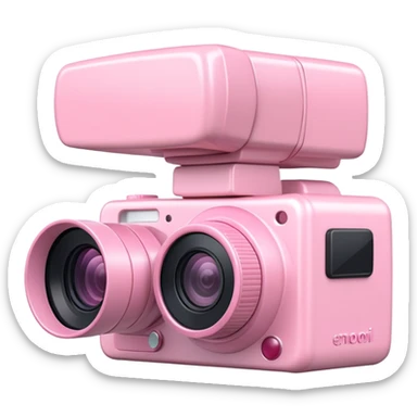 Light pink video camera sticker