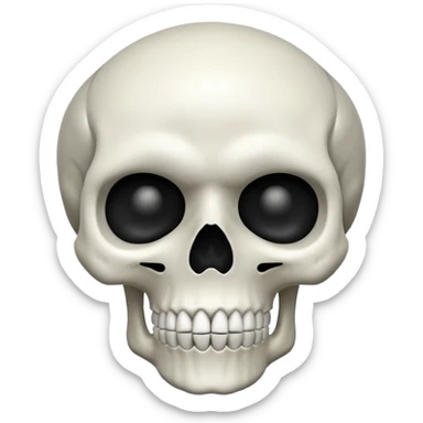 Skull mewing sticker