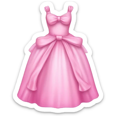Pink princess dress with bow sticker