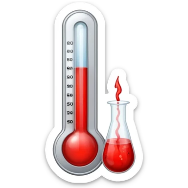 thermometer  with blood sticker