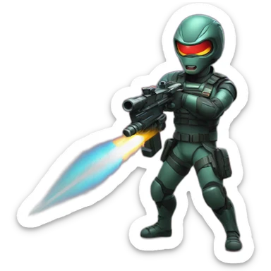 cobra shooting laser sticker