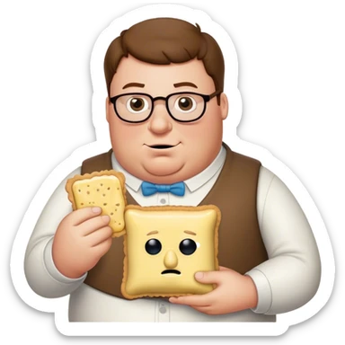Peter griffin holding butter and a poptart  sticker