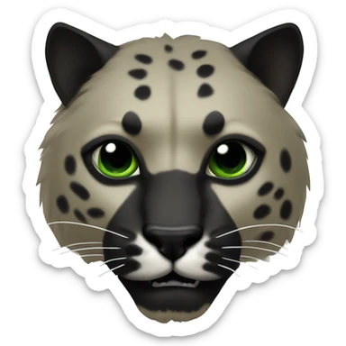 Animal pantera negra con ojos verdes sticker