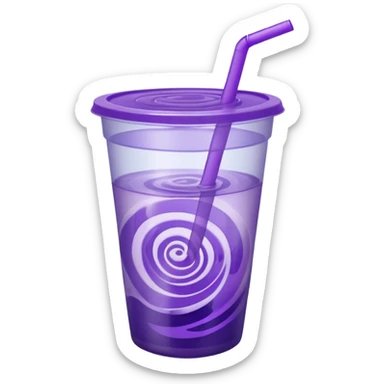 piurple lemonade in a plastic cup sticker
