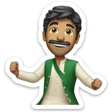 A PAKISTANI MAN DANCING  sticker