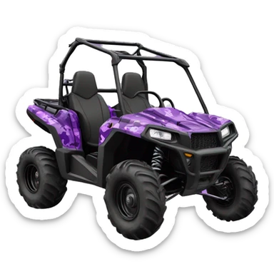 Polaris Purple camouflage buggy atv sticker