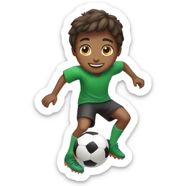 boy balancing a soccer ball sticker