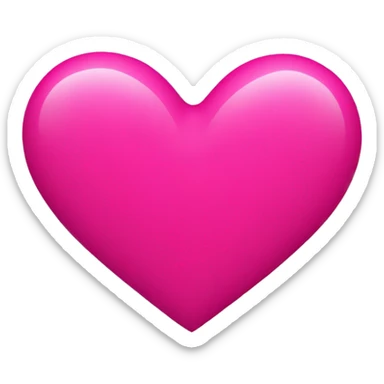 Hot pink heart sticker