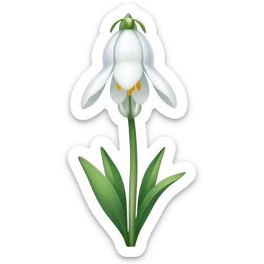 A pinterest magical snowdrop flower sticker