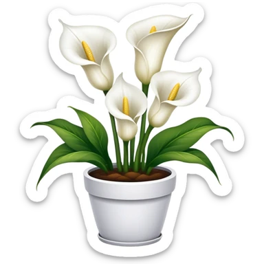 Cala lily flower pot sticker