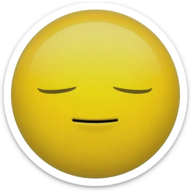 Yellow circle with closed eyes shaking horizontally sticker