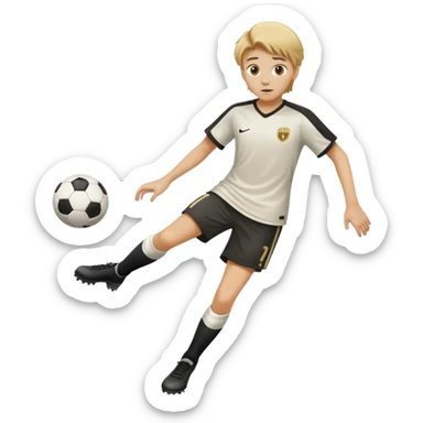 teenager with dirty blonde hair playing soccer sticker