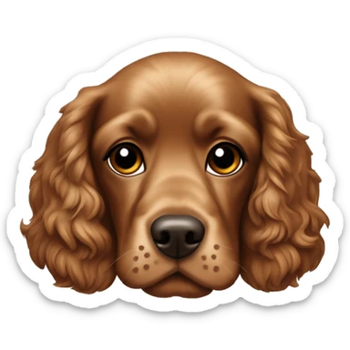 a cocker spaniel, brown color adult sticker