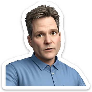 doctor in blue shirt sticker