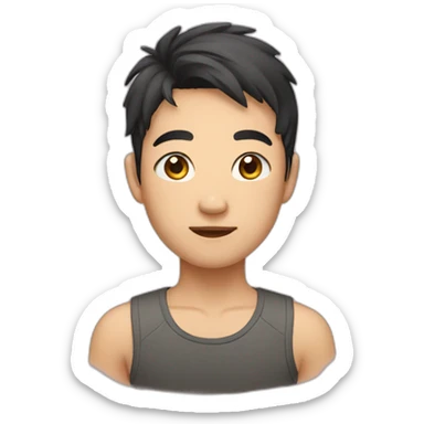 asian small eyes sticker