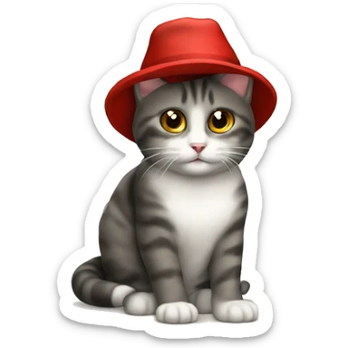 Gatto con cappello di natale sticker
