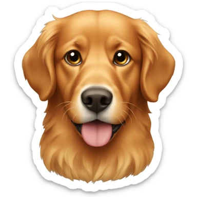 red golden retriever with beard sticker