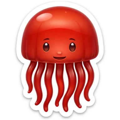 One red jelly  sticker