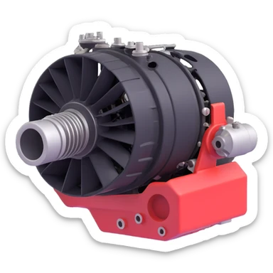 broken aircraft engine sticker