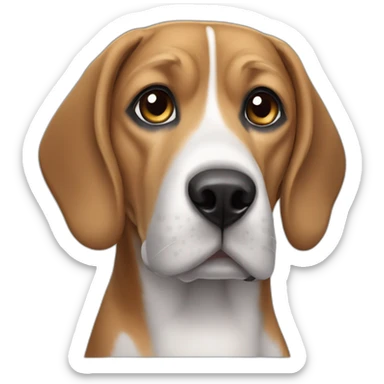 Beagle, Mastiff, Grey Color, Grey Eyes sticker