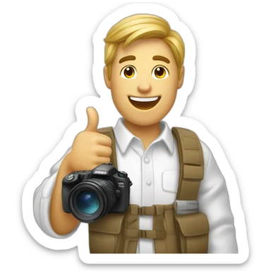 Photographer doing a thumbs up sticker