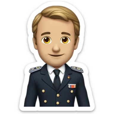 Macron en costard  sticker