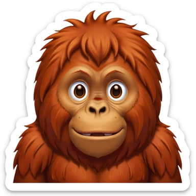 An orangutan sticker