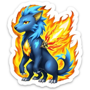 Pyroar-Luxray-Manectric-Fusion sticker