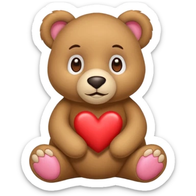 Oso con ojos de corazón  sticker