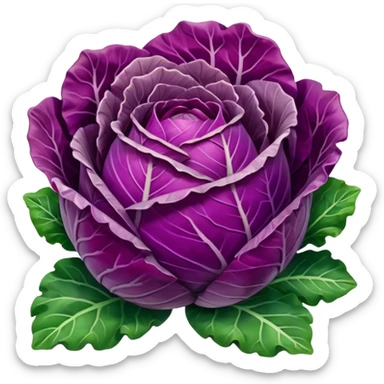 cute and simple red cabbage sticker
