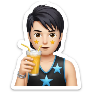 circus Rockstar drinking colddrink   sticker