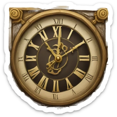 Ancient clock sticker