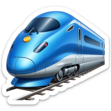 Blue bullet train sticker