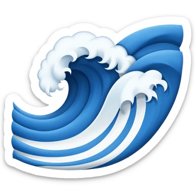 Wave Banner — blue cloth + white crest,Royal Banners sticker