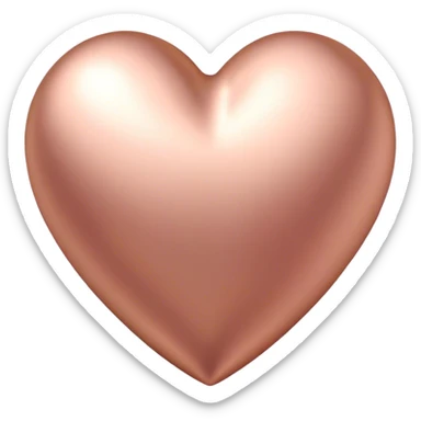 Matte rose gold heart sticker