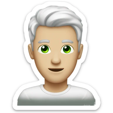 smoking guy with light browning hair and green eyes sticker