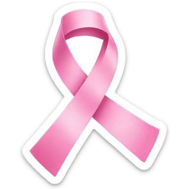 Pink breast cancer ribbon sticker