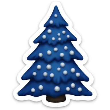 Dark blue Christmas tree sticker