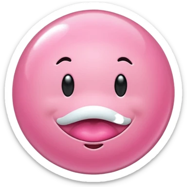 Pink bubble-gum sticker